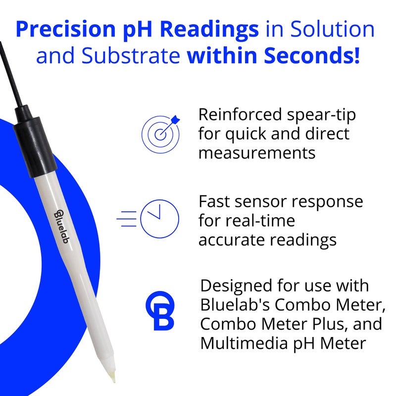 Bluelab PROBPH pH Probe for Water, Replacement Electrode for Meter, Monitor, and Controller with Easy Calibration, Tool for Hydroponic System and Indoor Plant Grow - Image 3